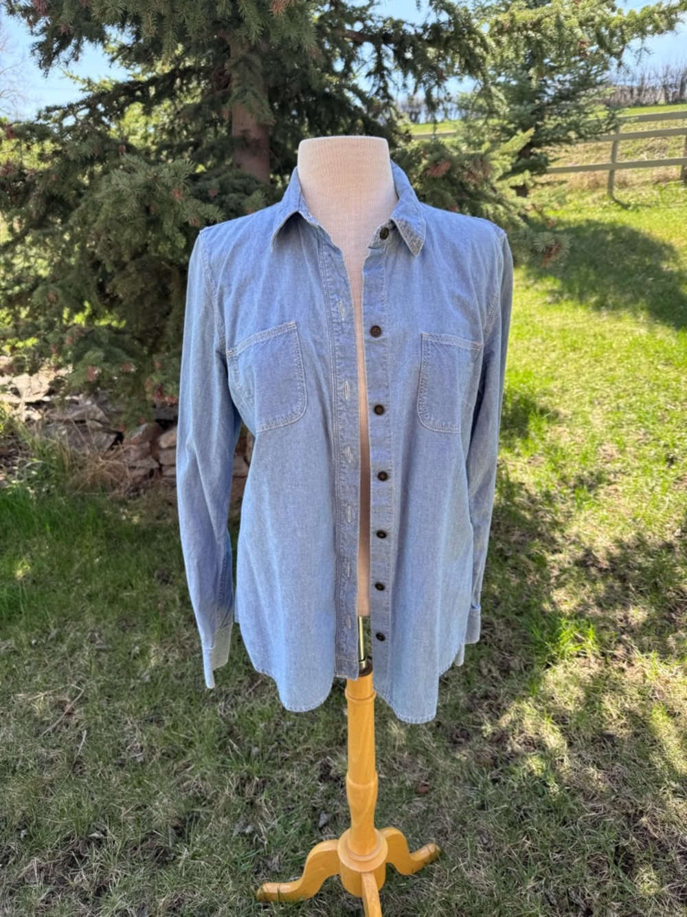 Lucky Brand Light Blue Denim Shirt Jacket